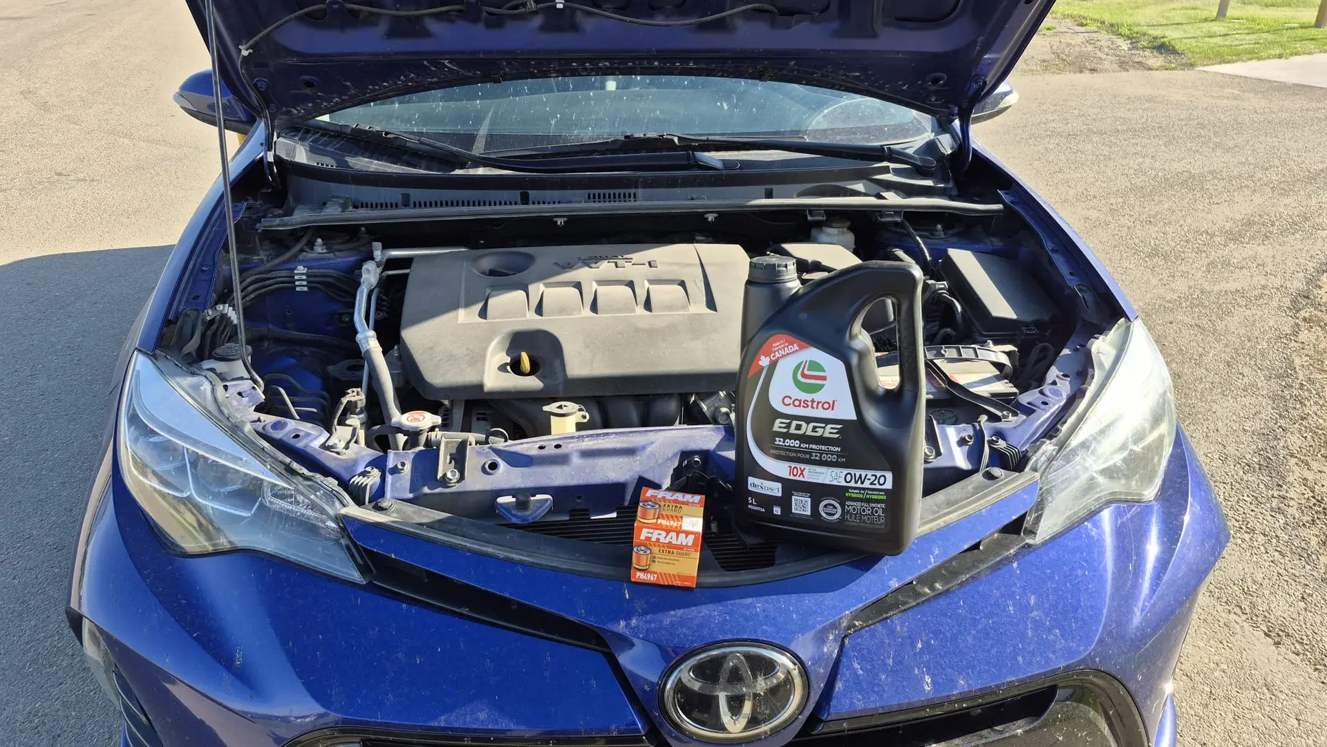 Mobile oil change and filter replacement